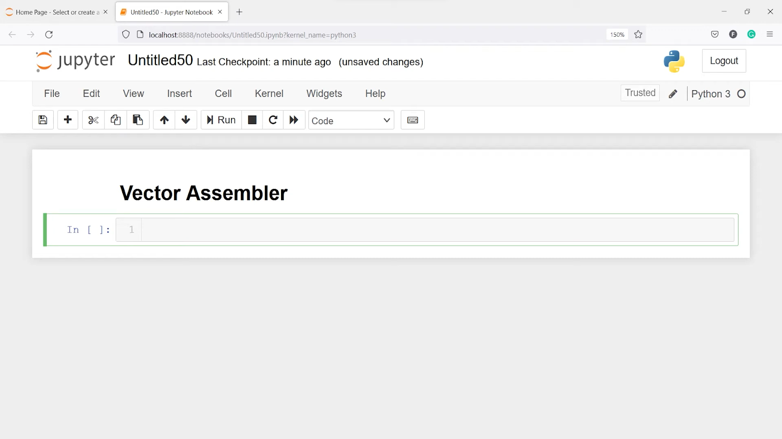 vector assembler in Jupiter