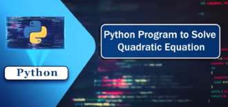 python program to solve quadratic equation, python logo, and background f coding