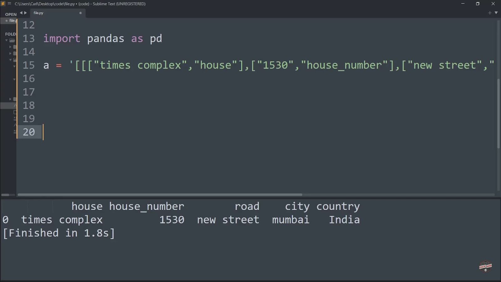 Process of convert json to dataframe in python