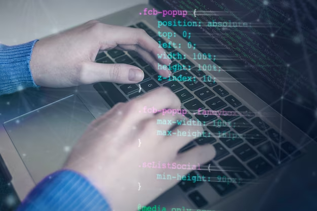 A person is engaged in programming