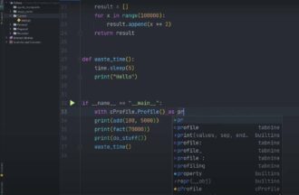 Process of code profiling with cprofile